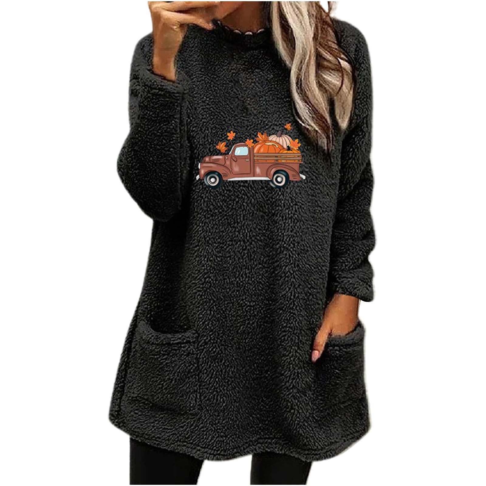 Hoodies for Women UK Womens Long Sleeve Loose Solid Fleece Hooded Coats Open Front Thick Warm Winter Oversized Soft Plush Sweater Cardigan Fluffy Jumper Casual Sweatshirt Fluffy Coat