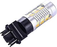 Vista 3 de 3157 3057 3357 4157 - Bombillas LED de señal de giro blanco amarillo ámbar Switchback 22 SMD con proyector, para enchufe estándar, no CK, par de 2