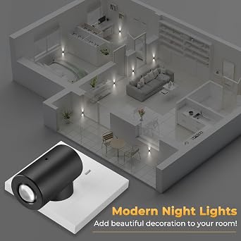 LED Night Lights Plug into Wall,Dimmable Plug in Night Light 5000K,4 Pack
