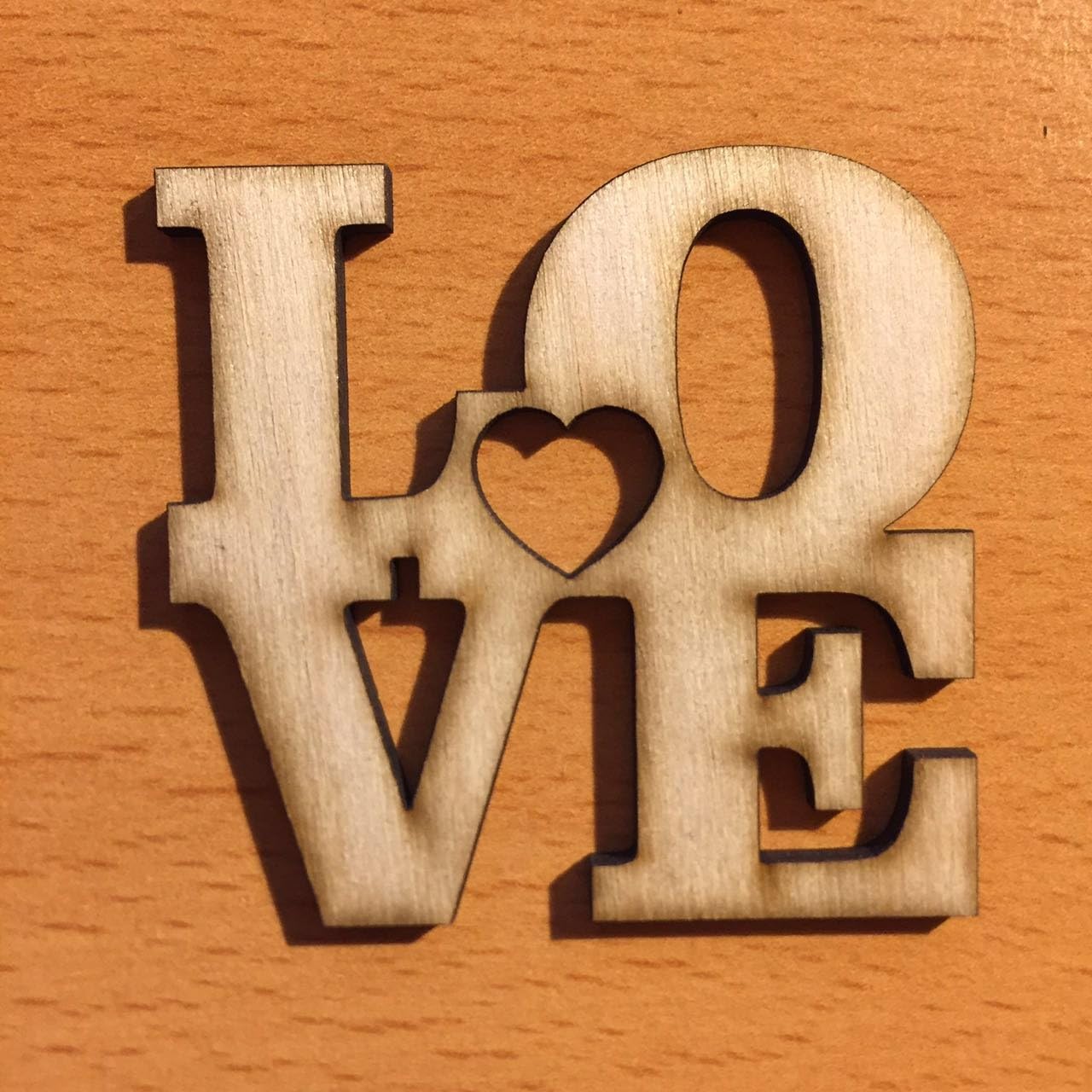 Love Letters Laser Cut Wood || Unfinished DIY Projects || Unpainted Wood Shape Craft || WS98 (3pcs x 4'')