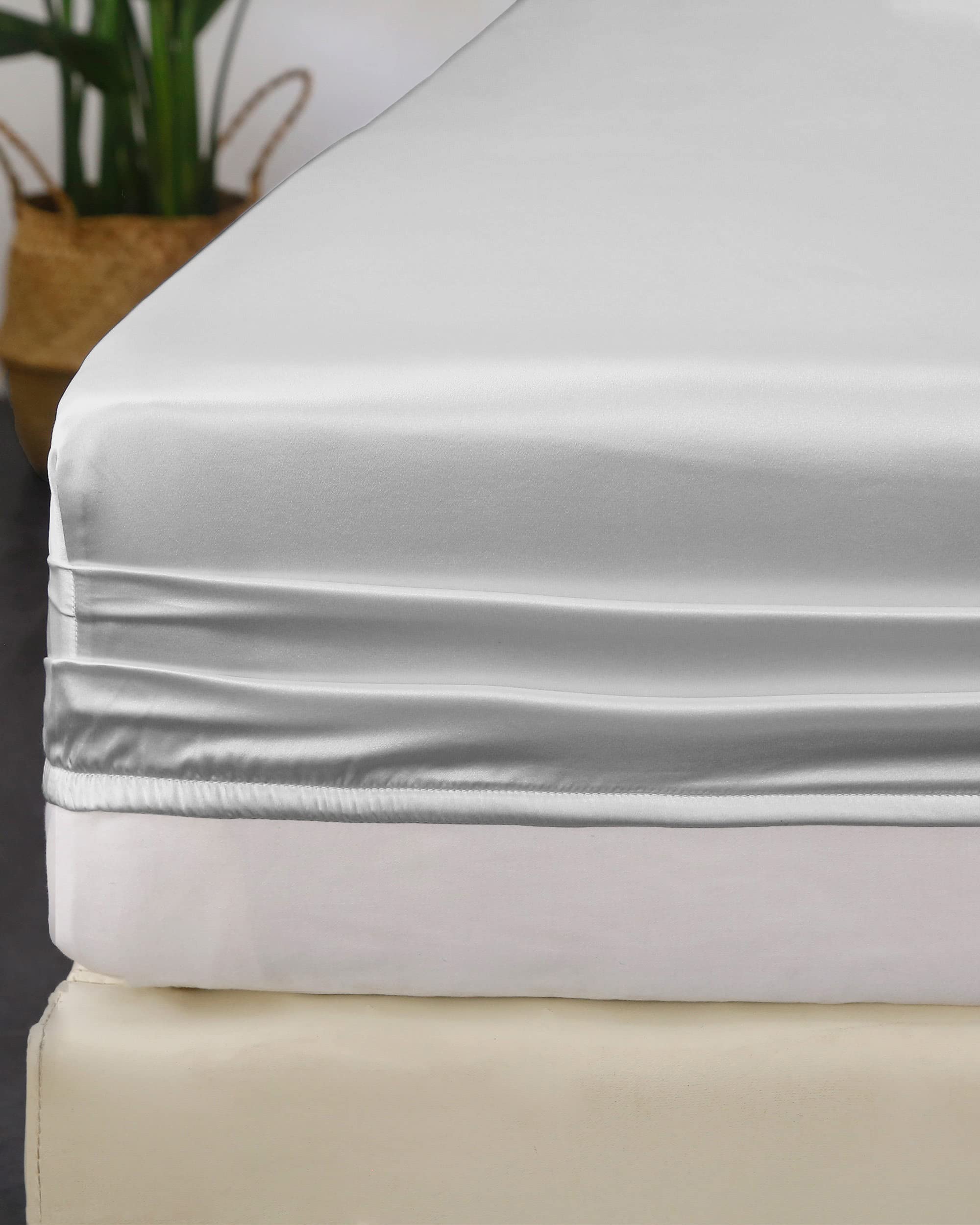 シルク100%　 ボックスシーツ 　120 × 200 ボックスシーツ セミダブル シルク 100% 絹 120×200×28cm 国産