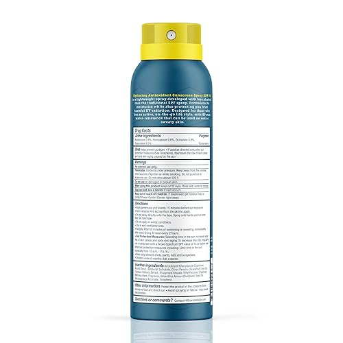 Miniatura 8 de Oars + Alps Spray protector solar hidratante SPF 70, infundido con vitamina C y antioxidantes, resistente al agua y al sudor, 6 onzas, paquete de 2