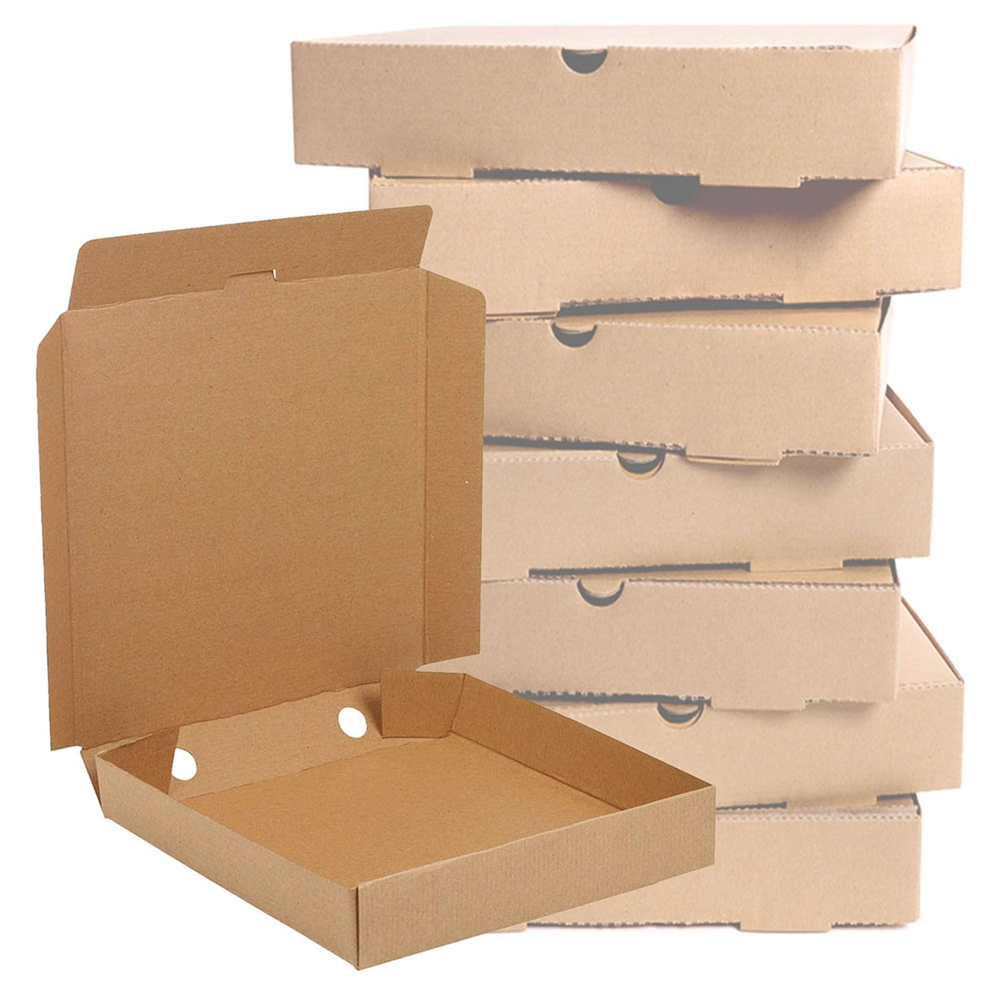 STORM TRADING GROUP Pizza Dessert Boxes Brown or White Slim Pizza & Restaurant Take Outs (12" Brown - 100 Boxes)
