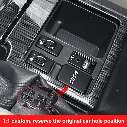 Miniatura 6 de Para Toyota Land Cruiser Prado 150 2010-2017 Accesorios de modificación decorativa interior Panel de caja de cambios central Lc150 Fj150 (negro A