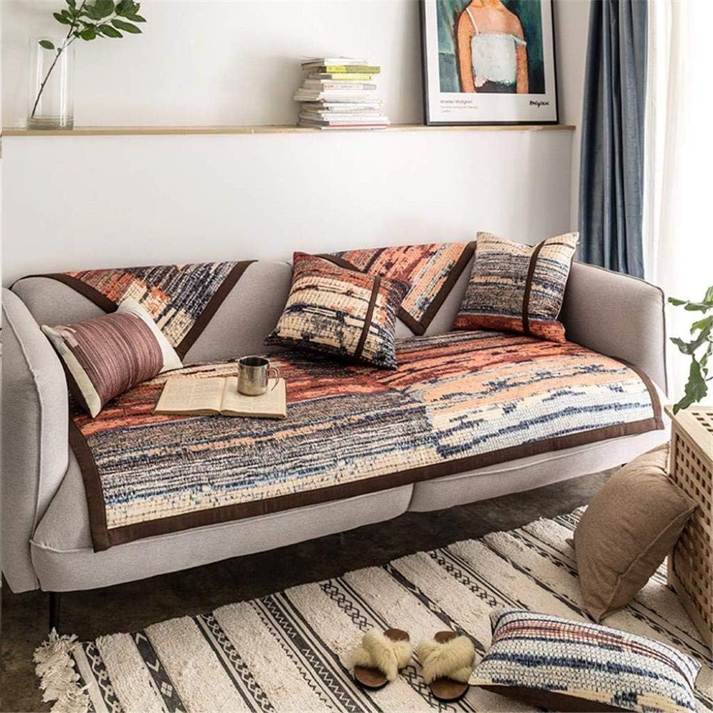 Sofabezug Ecksofa L Form, Jacquard Sofaüberwürfe Sektional, 1/2/3/4 Seater Sofahusse Möbel-Schutz Anti-Rutsch-Resistant Möbel Couch Abdeckung Verkauft von Stück lieber als Set,B,W90xL120cm(35x47inch)