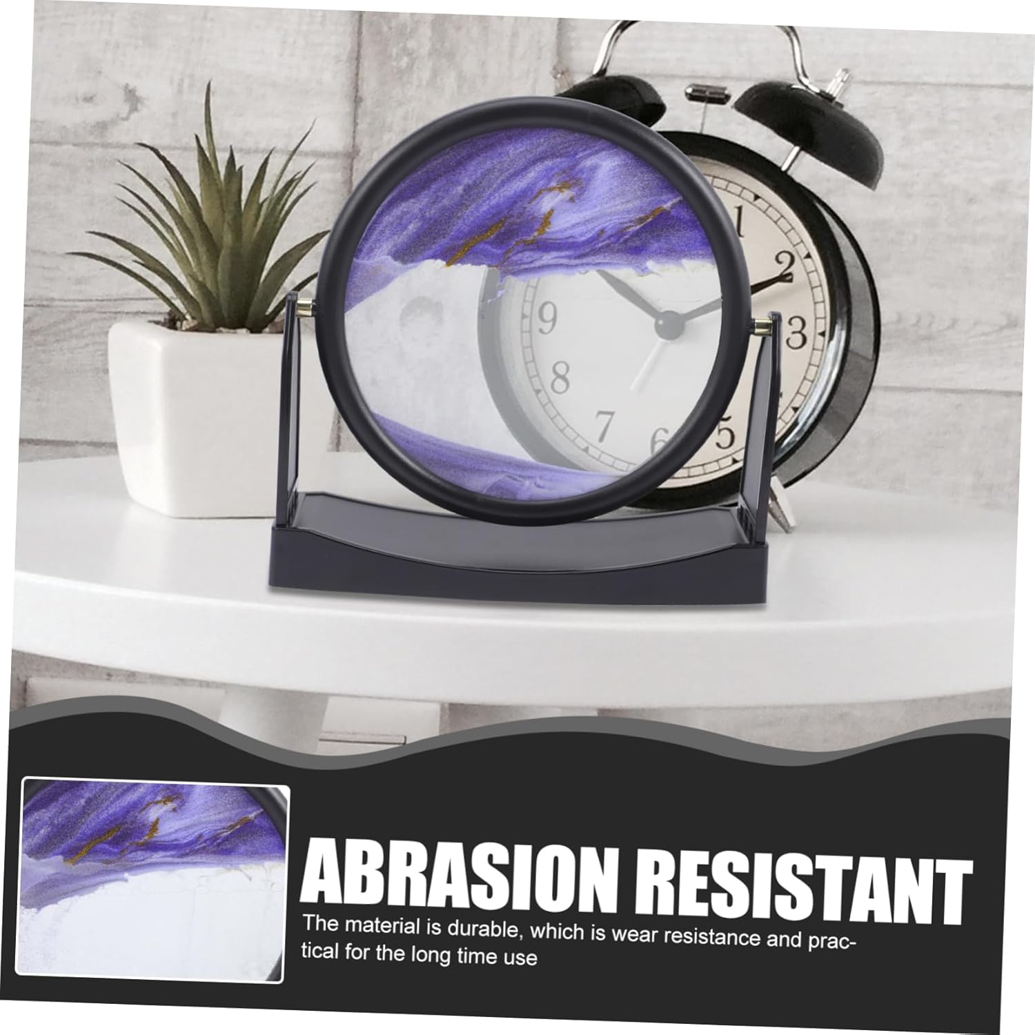 FAVOMOTO Moving Sand Art Decorative Picture Rotating Base Unique Flowing Sand Painting for Home Office and Living Room Decor Elegant Design