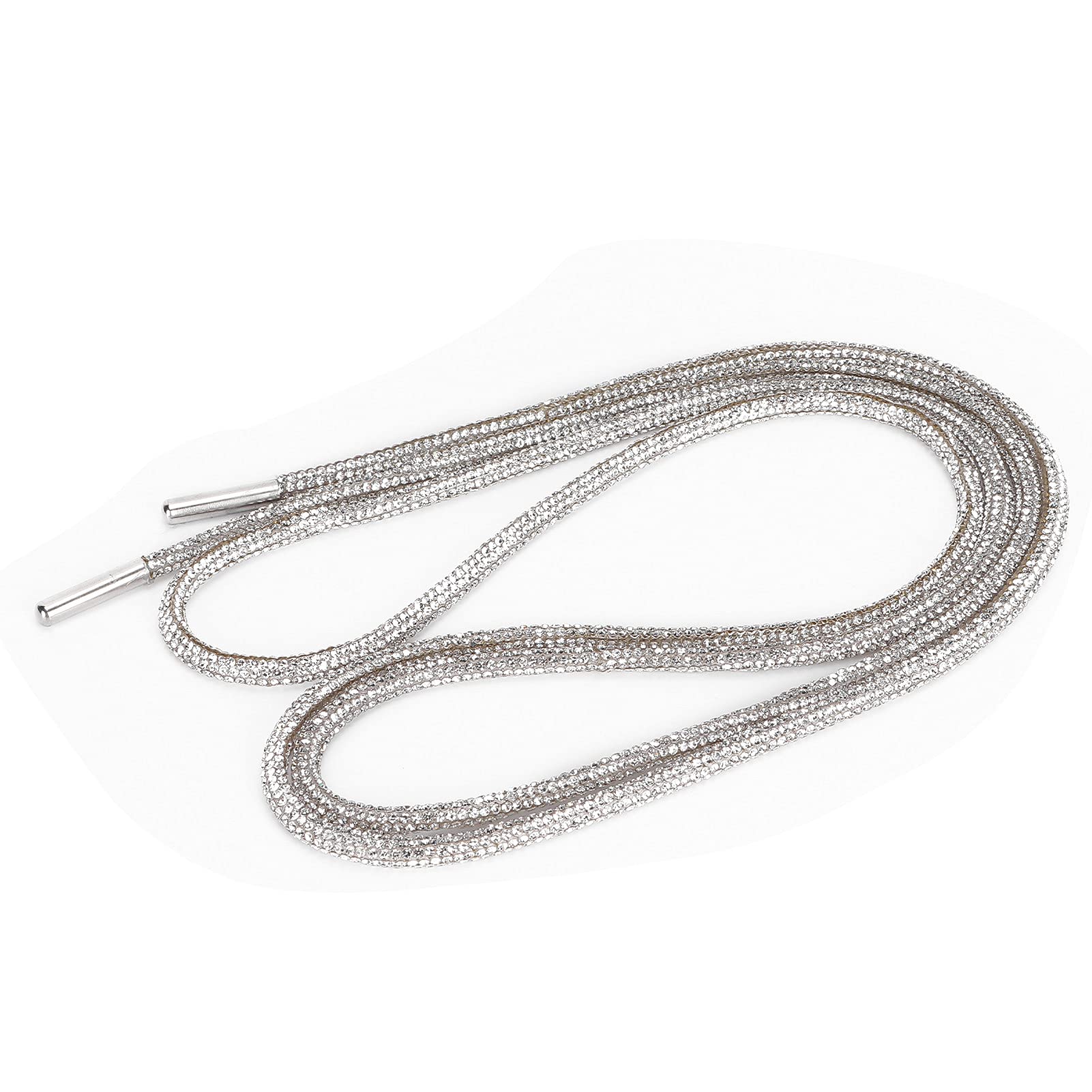 GLOGLOW Rhinestone Shoelaces, Dazzling Jewelry Belt for Clothing Decoration, for Skirts, Short Skirts, Cocktail Party — view 9