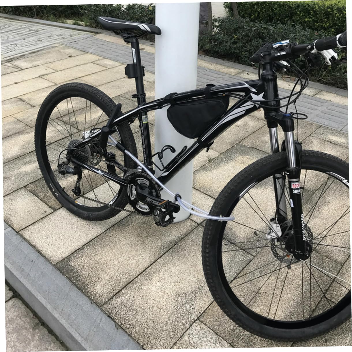 Antivol U Noir pour Vélo et Trottinette, Haute Sécurité | Acier et Abs, 2 Clés de Secours Incluses, Câble Acier pour Verrouillage Renforcé