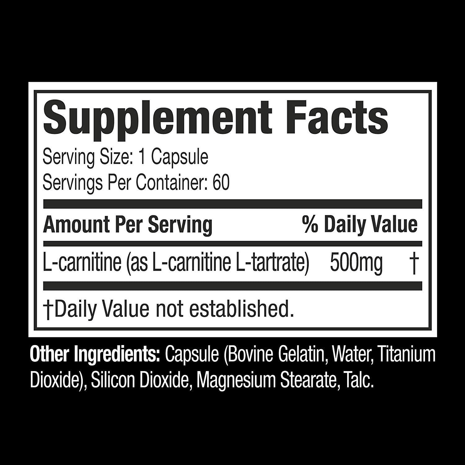 MuscleTech Essential Series 100%, Carnitine, 60 Count