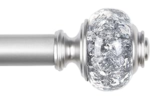 USFOOK Curtain Rods for Windows, Silver 7/8 inch Telescoping Tubos para Cortinas de Sala