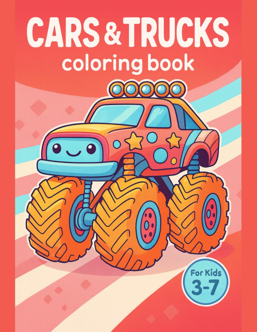 Cars & Trucks Coloring Book for Kids Ages 3-7 – Learn to Color Vehicles: 110 Pages of Fun Transportation Designs | Large Bold Outlines for Little ... Cars, Monster Trucks, Fire Trucks & More