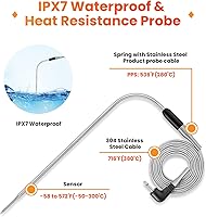 Vista 8 de Termómetro digital SMARTRO ST54 de doble sonda para carne, para cocinar alimentos, horno de cocina, barbacoa, parrilla con modo temporizador