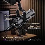 FIFINE AmpliTank TANK6 USB/XLR Dynamic Podcast Microphone for Vocal | Home Studio Streaming Mic, Mute Button, Monitoring Headphone Jack, Gain Knob, Metal Material, for Broadcast Recording