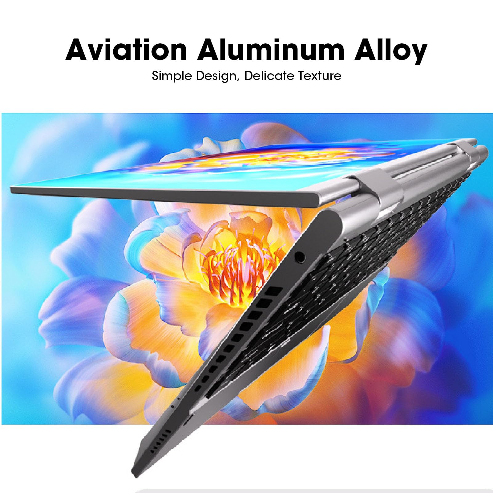 Laptop da 10,95 Pollici, Computer Portatile Portatile con Ribaltamento a 360 Gradi, DDR5 16G, SSD 512G, Display IPS 2K, Tastiera Retroilluminata, Laptop Tradizionale (Spina