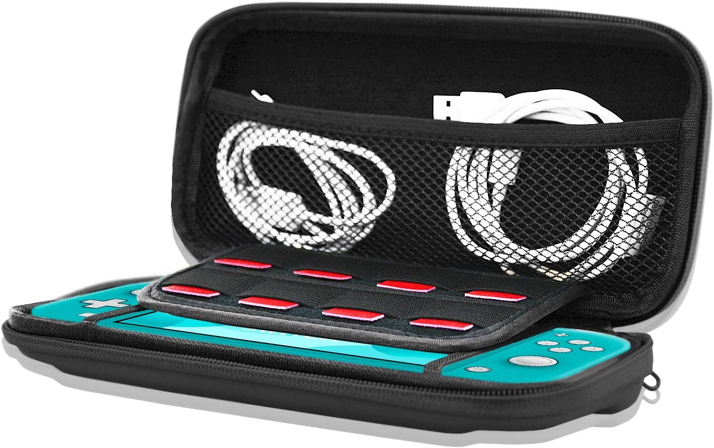 ACdream Carrying Case for New Switch Lite 2019 Release, Protective Travel Carrying Pouch Bag for Small Nintendo Switch Lite 5.5 inch, 8 Game Cards Console & Accessories, Black