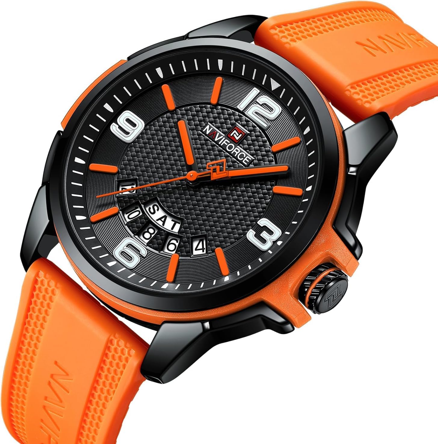 NAVIFORCE Waterproof Watch for Men Women, Analog Auto Date Military Sports Unisex Wristwatch,Silicone Strap