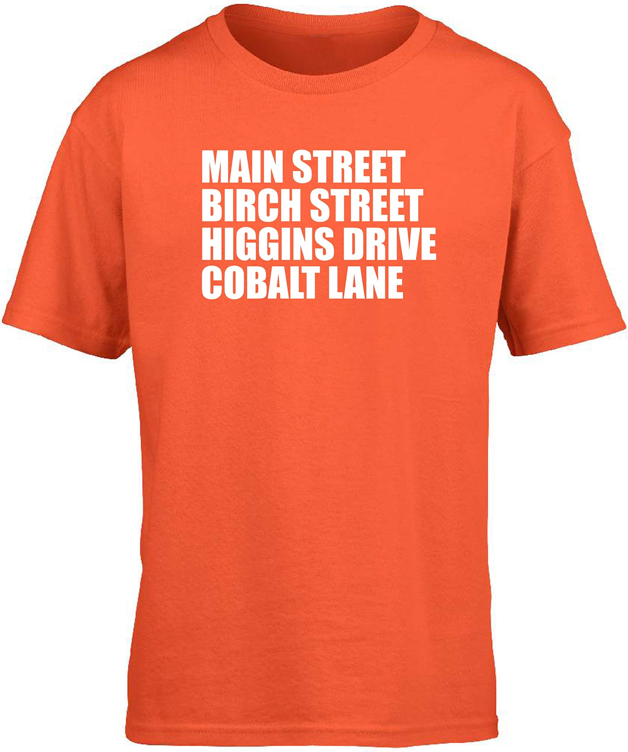 HippowarehouseMain Street, Birch Street, Higgins Drive, Cobalt Lane Kids Children's Short Sleeve t-Shirt