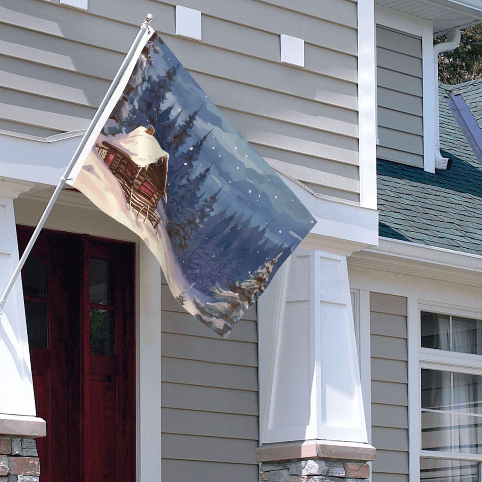 Drapeau robuste toutes saisons double face haut de gamme pour mât extérieur - 8