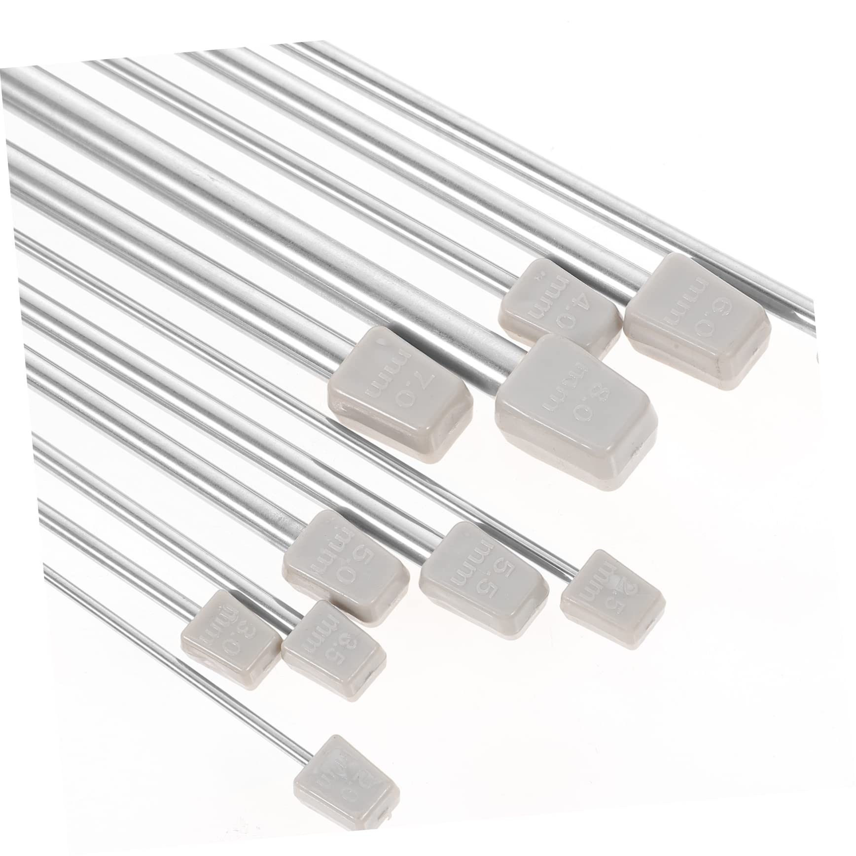 TEHAUX 110piezas Agujas De Tejer De Acero De Agujas Rectas De Punta Simple Para Manualidades De Para Principiantes y Aficionados