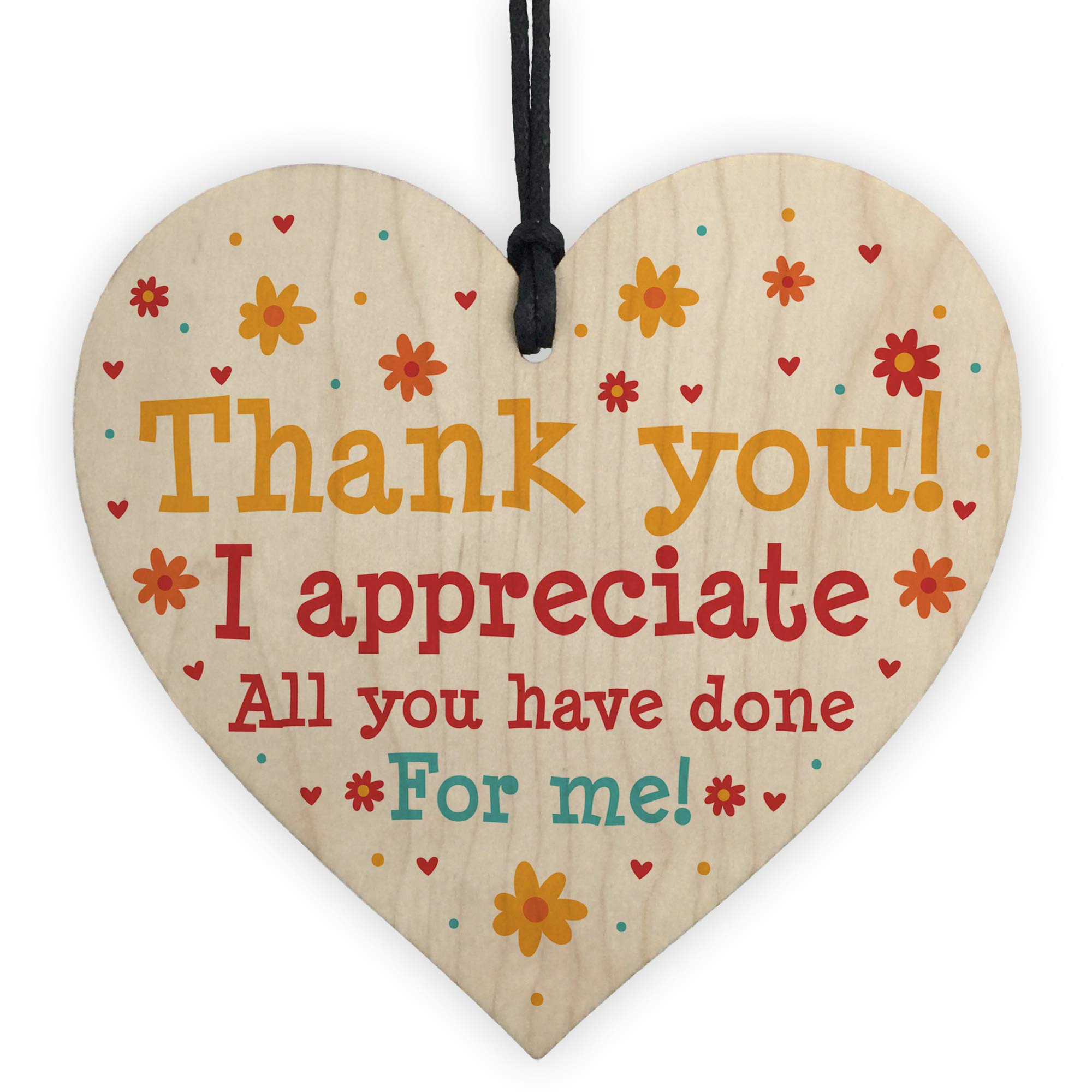 Red Ocean Multicolor Thank You Leaving Gift For Teacher Teaching Assistant Leaving Nursery Gifts Tutor Mentor Wooden Heart Plaque Keepsake