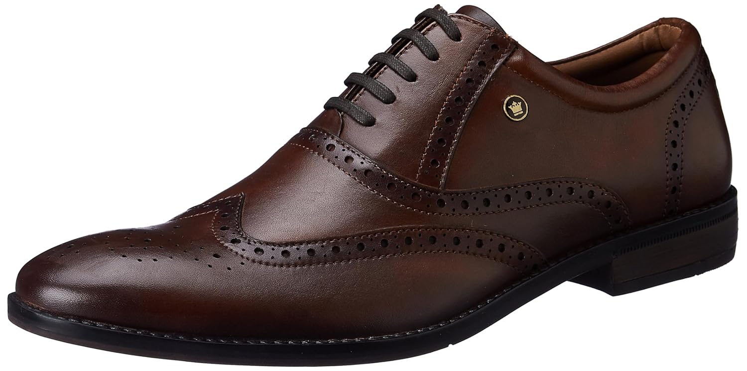 Buy Louis Philippe Mens LPSCSMULS00357 Tan Formal Oxford Shoes 40 EU