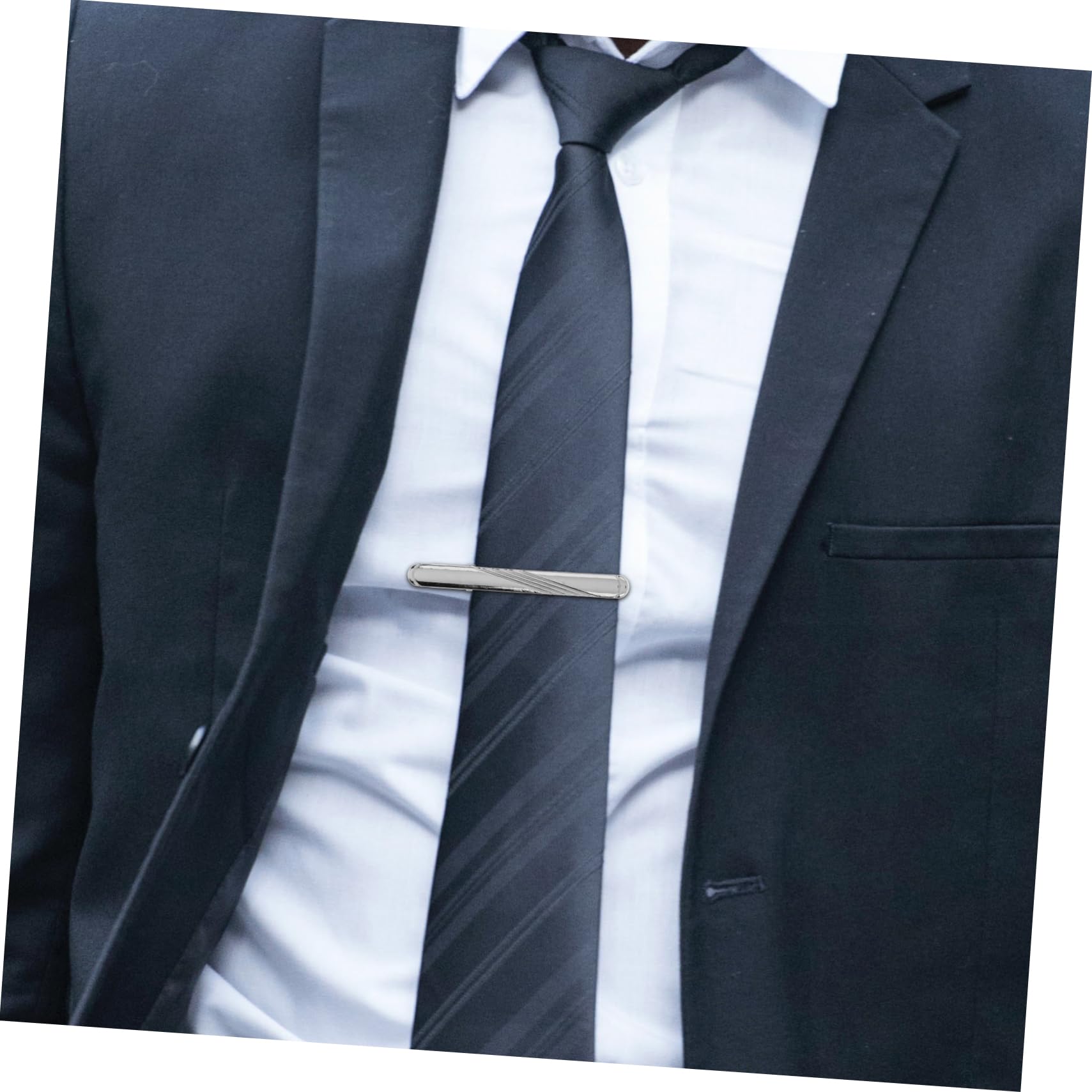 GALPADA Pasador De Cuello A Rayas Azules Barra De Corbata Clip De Corbata Clips De Pajarita Pinzas De Corbata Bien Clips De Corbata Titular De Corbata Cobre