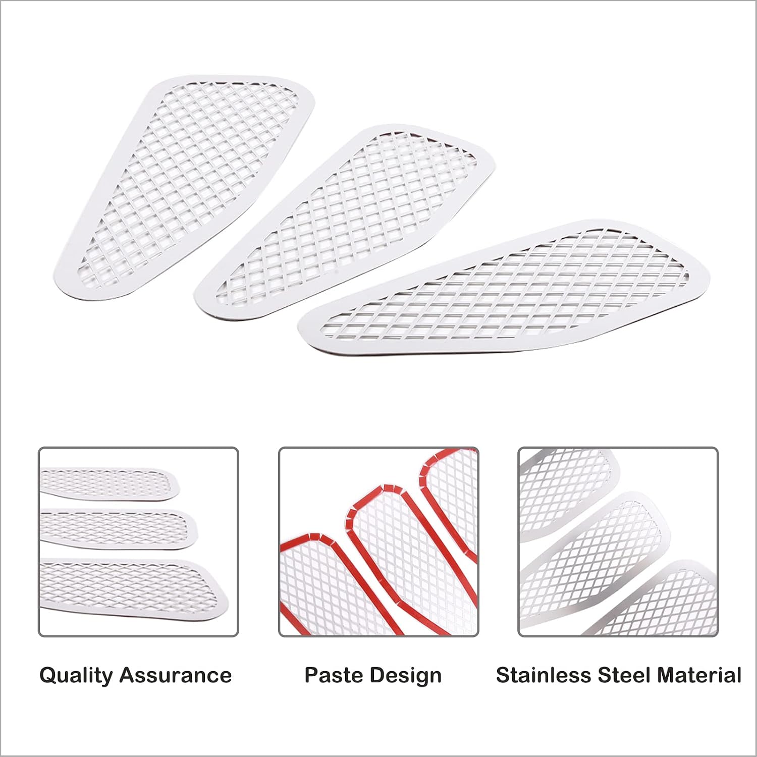 Aunginsy Car Front Hood Air Vent Cover Trim Compatible with Toyota FJ Cruiser 2007-2021+ Car Front Engine Hood Vent Outlet Protection Mesh Exhaust Port Decoration Net Aluminum Exterior Accessories