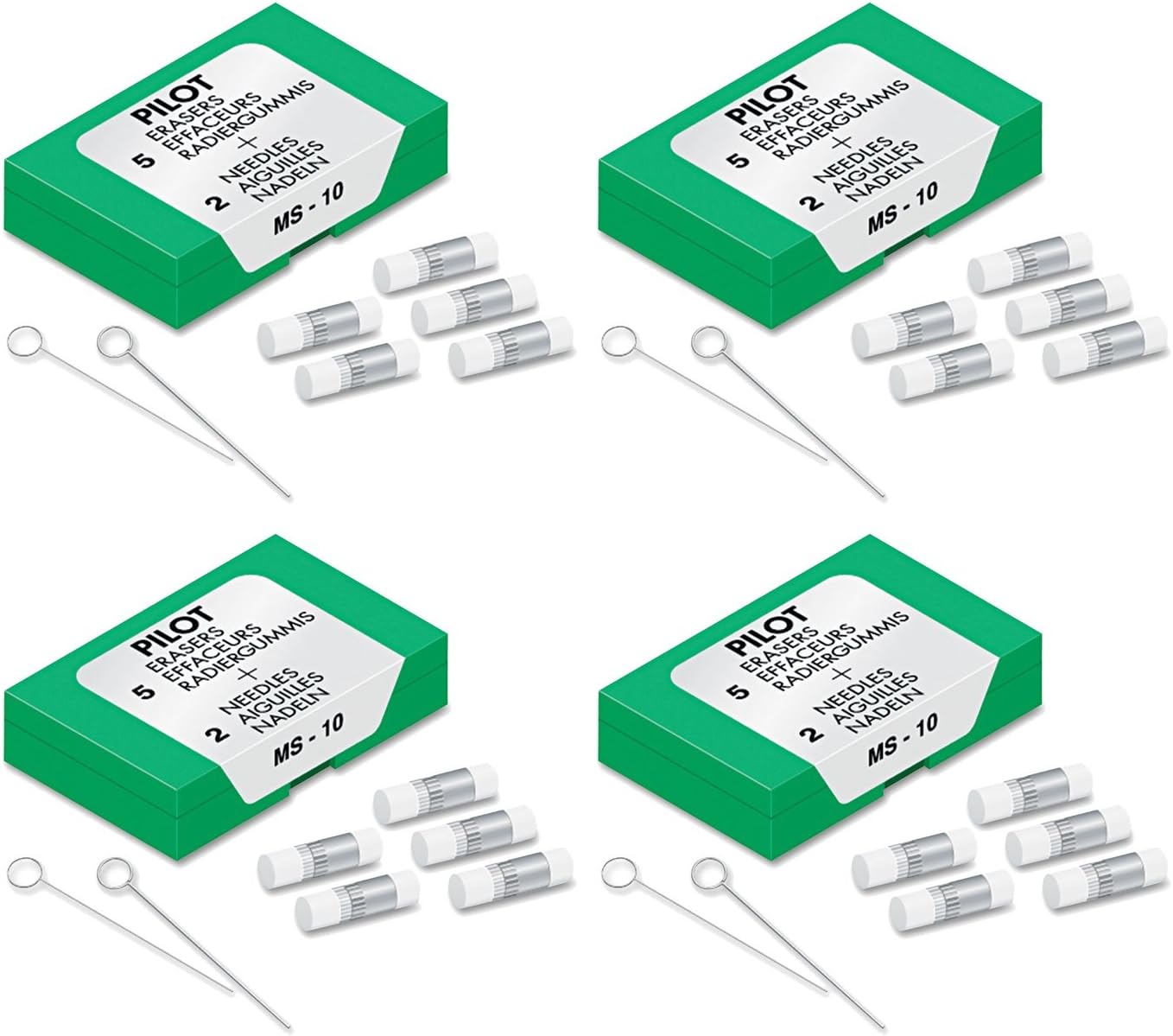 Pilot 70001 Eraser Refills, 70001, 5/Pack Mechanical