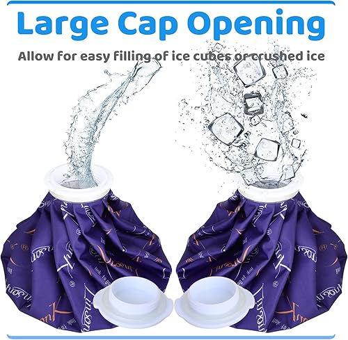 Miniatura 5 de Bolsas de hielo reutilizables para agua caliente para lesiones, terapia fría y caliente, alivio del dolor, a prueba de fugas, impermeables,