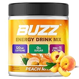 Morning Buzz Energy Drink Powder - Energy Boost Drink Mix - Sugar-Free Energy with Antioxidants - Morning Kickstart and Sports Nutrition Endurance Product - 30 Servings, Peach Rita, 8 Ounces