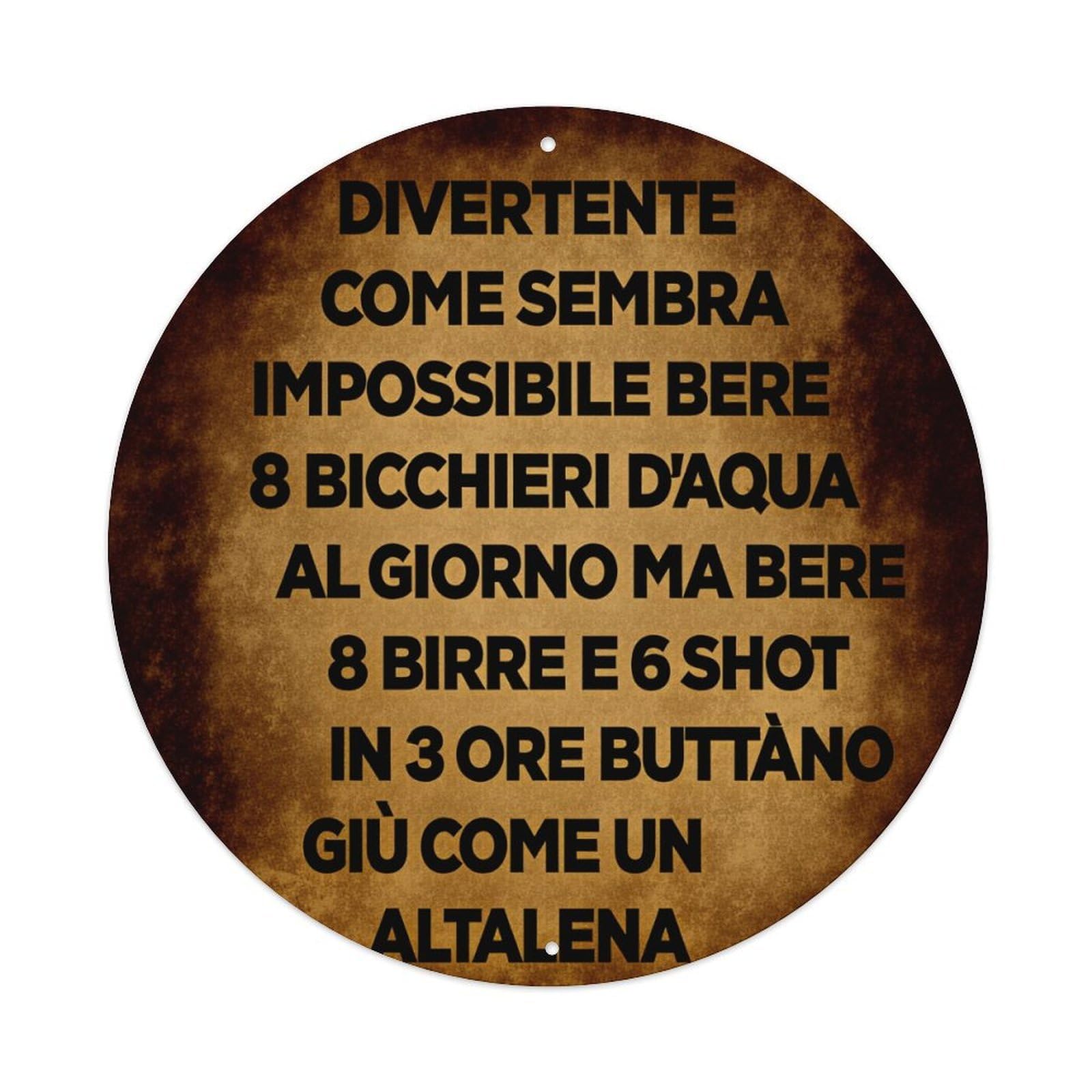As Funny As It Seems Impossible To Drink Metal Tin Sign Plaque