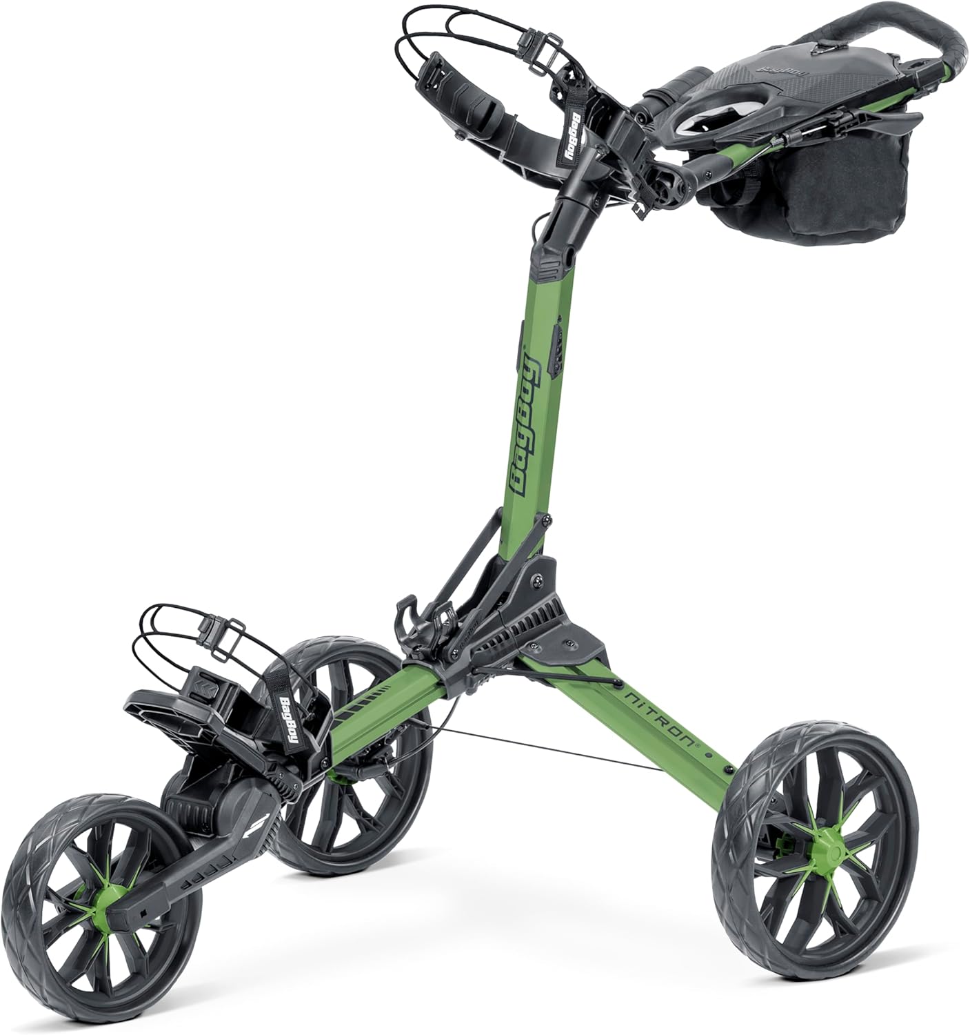 Bag Boy Nitron Golf Push Cart, Green/Black