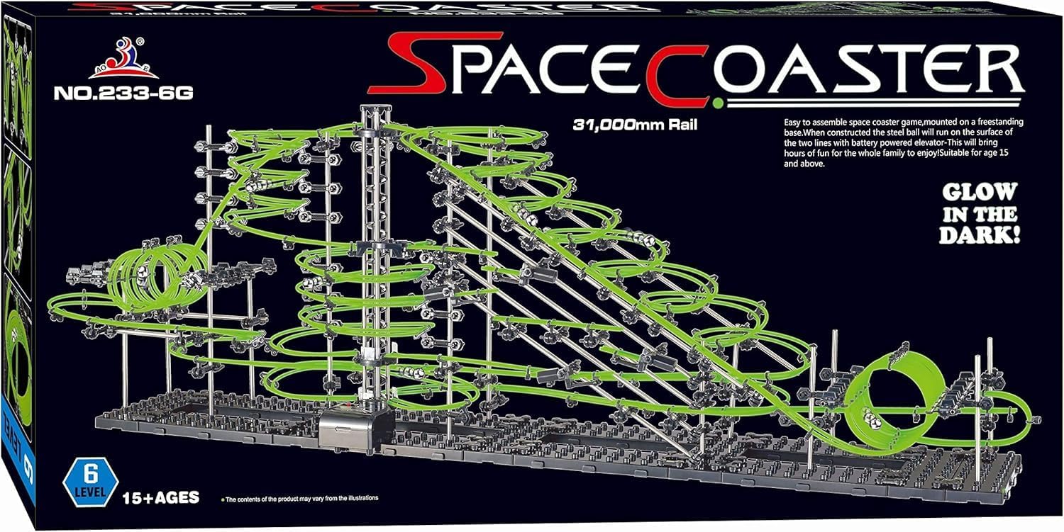 Level 6 31000mm Glow in The Dark marble Run set