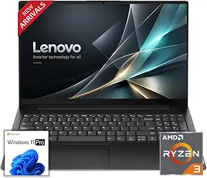 Lenovo 15.6" FHD Business Laptop (2026-2027 Premium Edition) with AMD Ryzen 3, 16GB DDR5, 512GB SSD, Windows 11 Pro