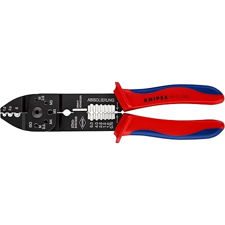 KNIPEX Crimpadora Negro, Lacado Con Mangos Multicomponente 240 Mm