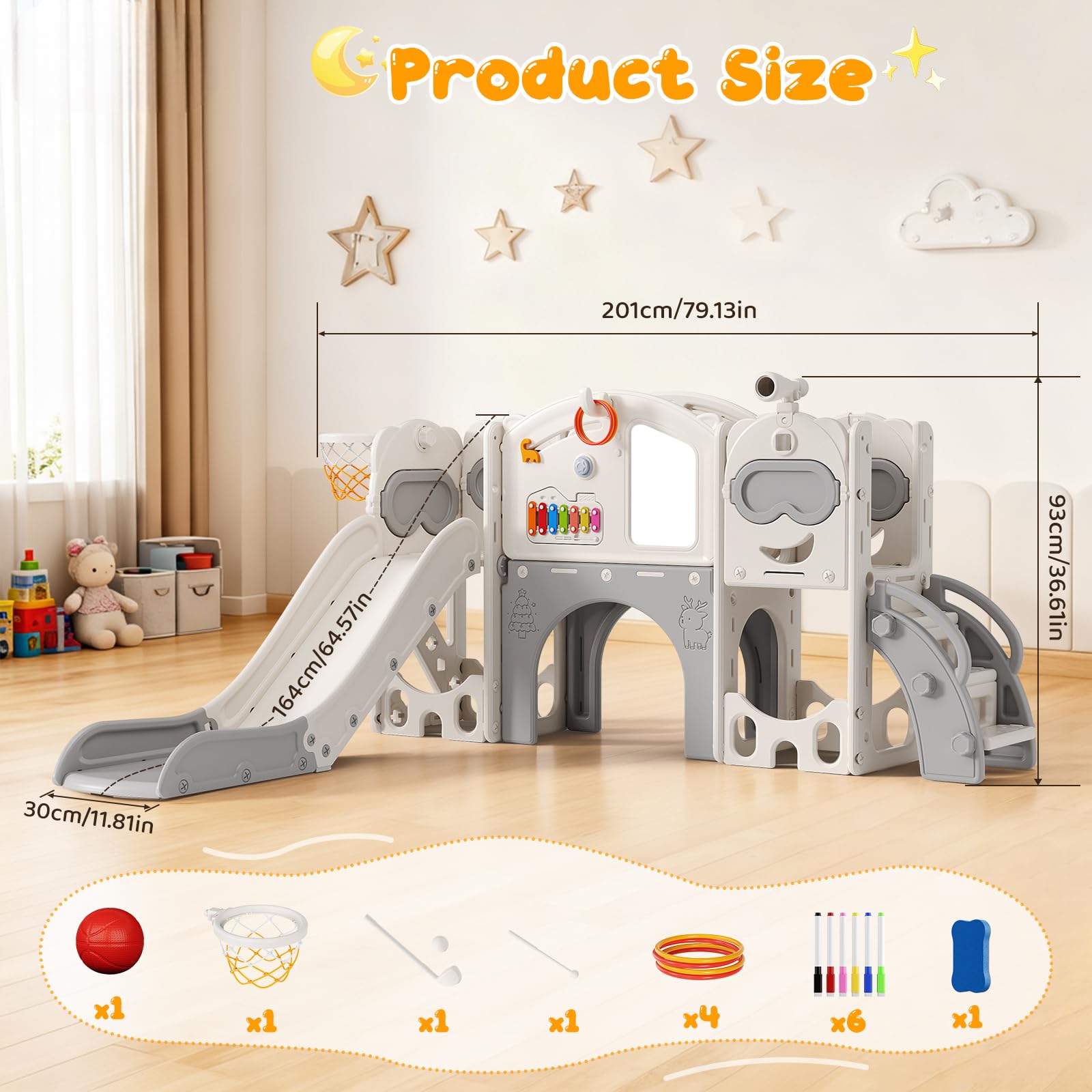 Set con torre da gioco 7 in 1 con xilofono, HDPE, 50 kg, a partire da 1 anno