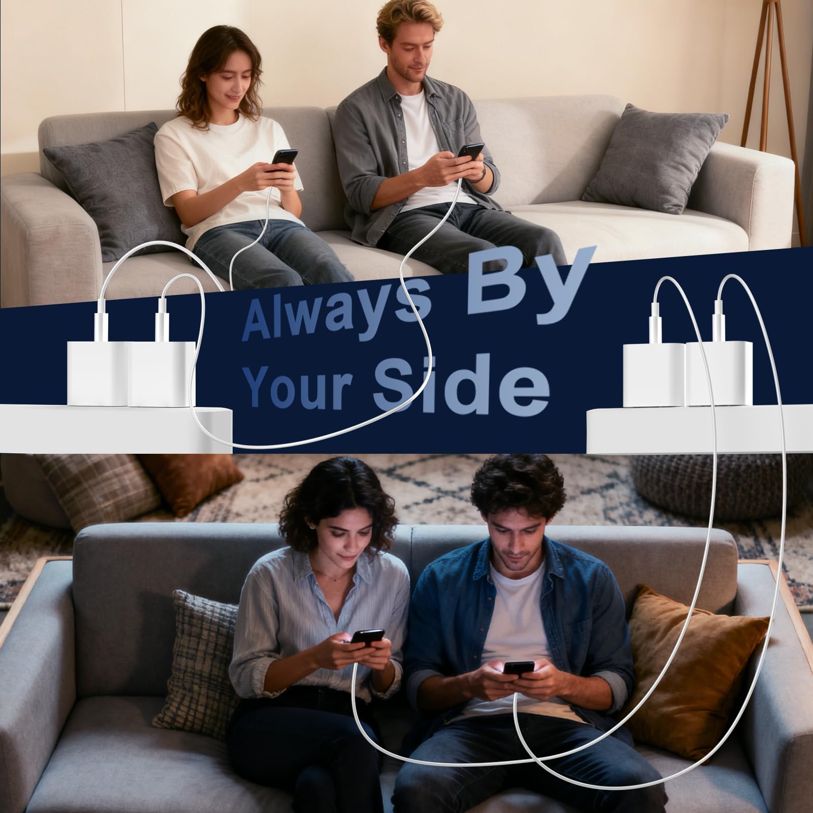 Caricabatterie per iPhone 17, 16, 15, ricarica rapida, confezione da 20 W, per Apple iPad, USB C, con cavo da USB C a C da 1,8 m, per iPhone 17/Pro/Pro Max/17 Air/16/16 Pro/16 Pro Max/15/Plus/Pro/Pro