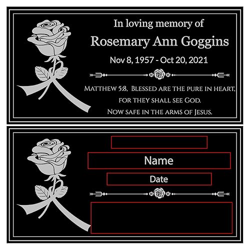 Miniatura 8 de Piedra conmemorativa humana personalizada, lápida para tumbas, decoraciones de tumbas para cementerios, placa conmemorativa al aire libre, piedras