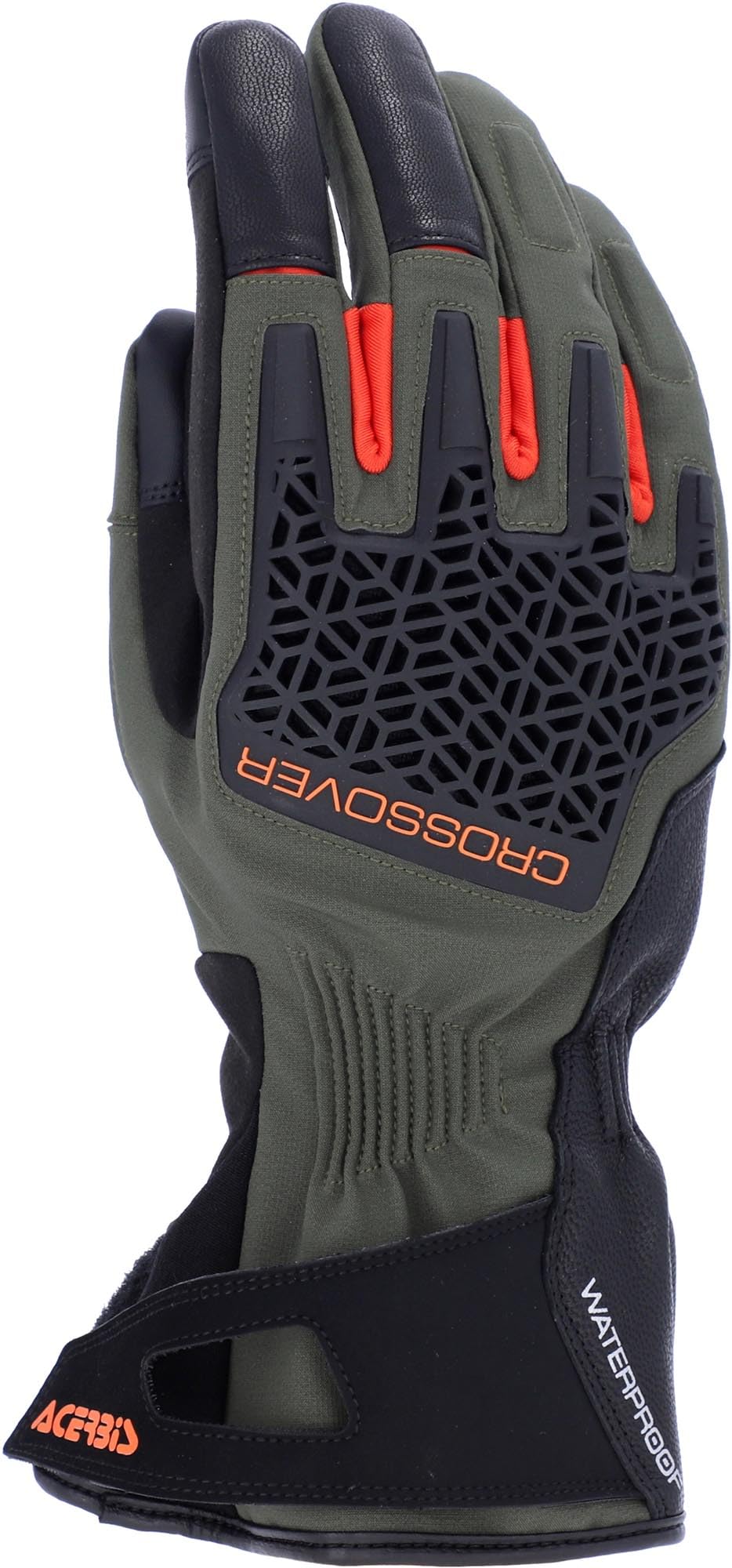 Acerbis Crossover WP wodoodporne damskie rękawice motocyklowe, czarny/zielony, S