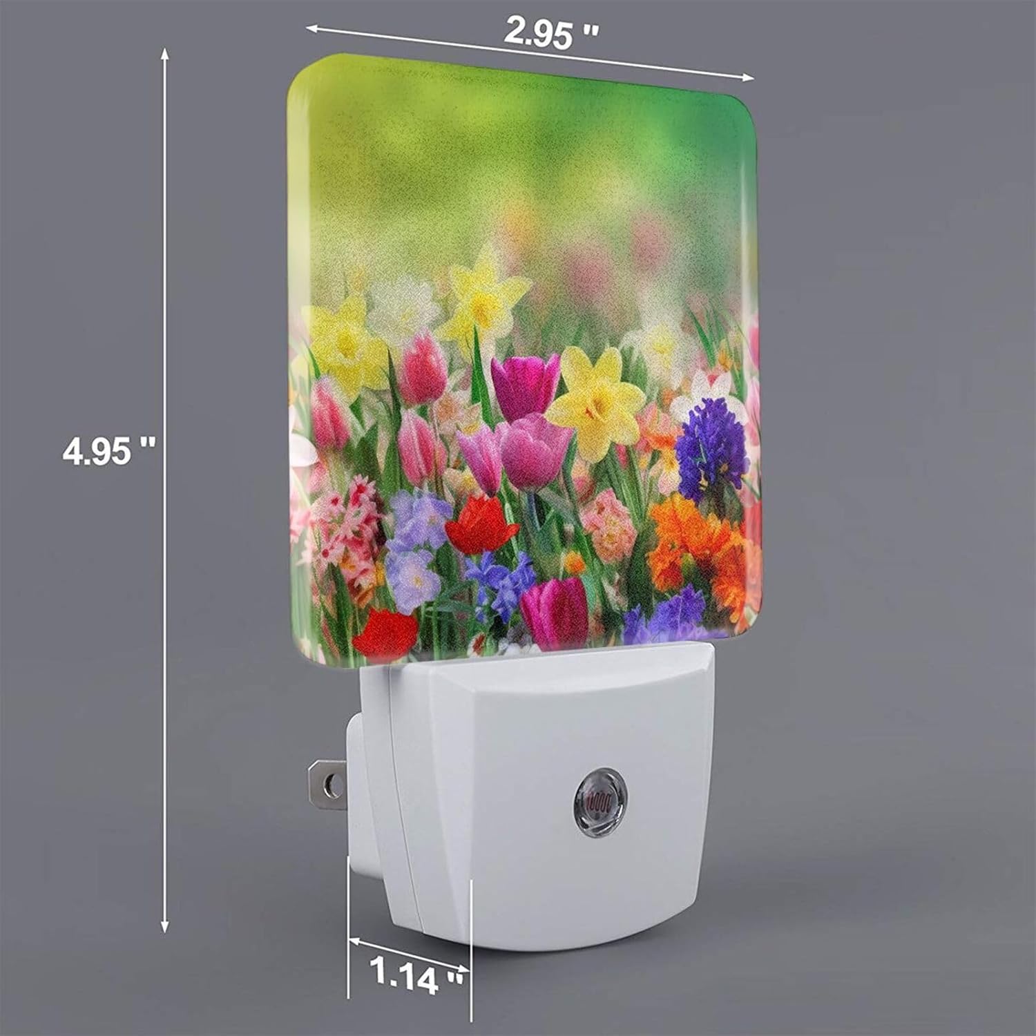Summer Colorful Flowers Night Light Set of 2 image 2