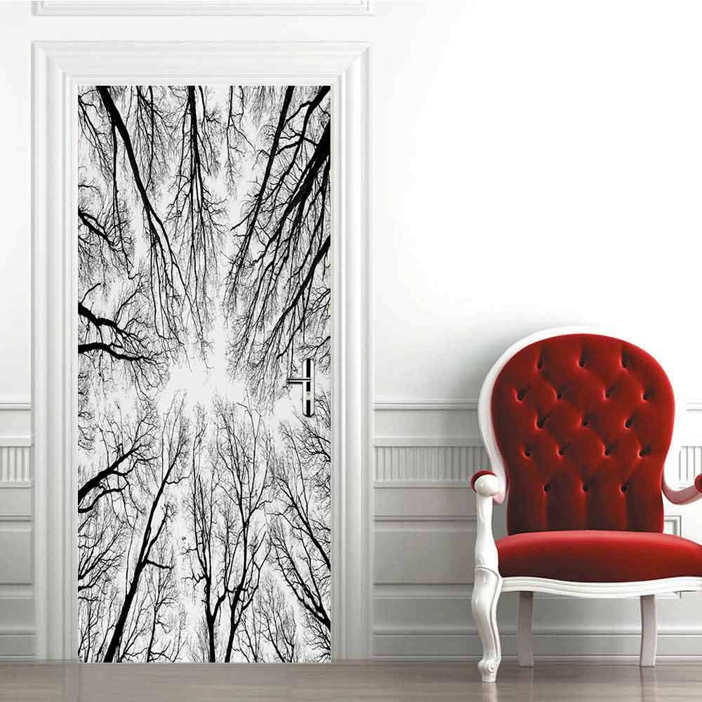 Sticker porte trompe l'oeil à effet 3D saisissant pour agrandir visuellement votre salon