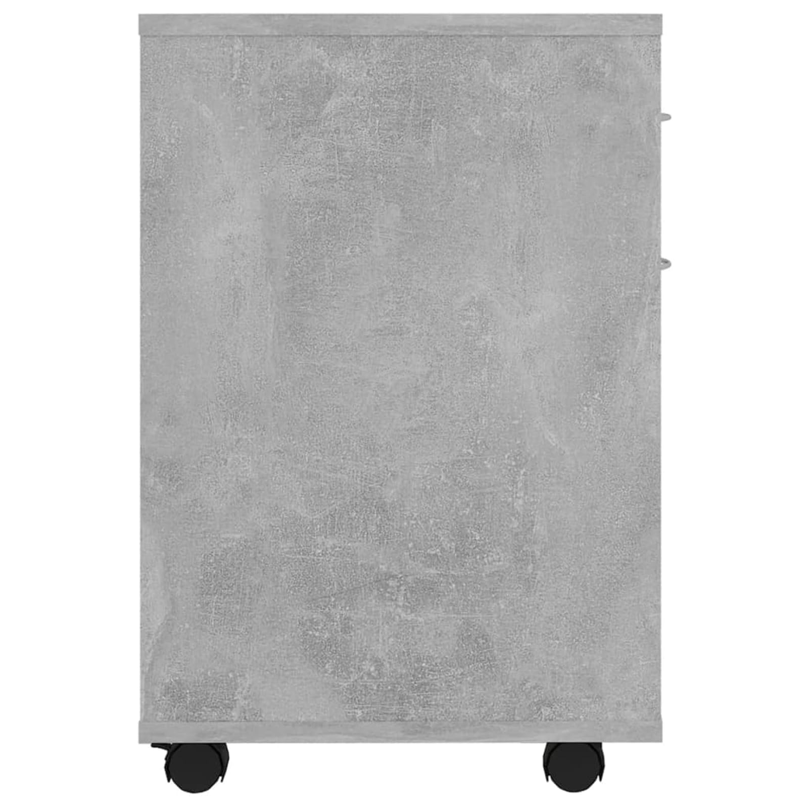Rollen-Schrank mit 2 feststellbaren Rollen, Betongrau, Holzwerkstoff, 45 x 38 x 54 cm, Büroorganisation