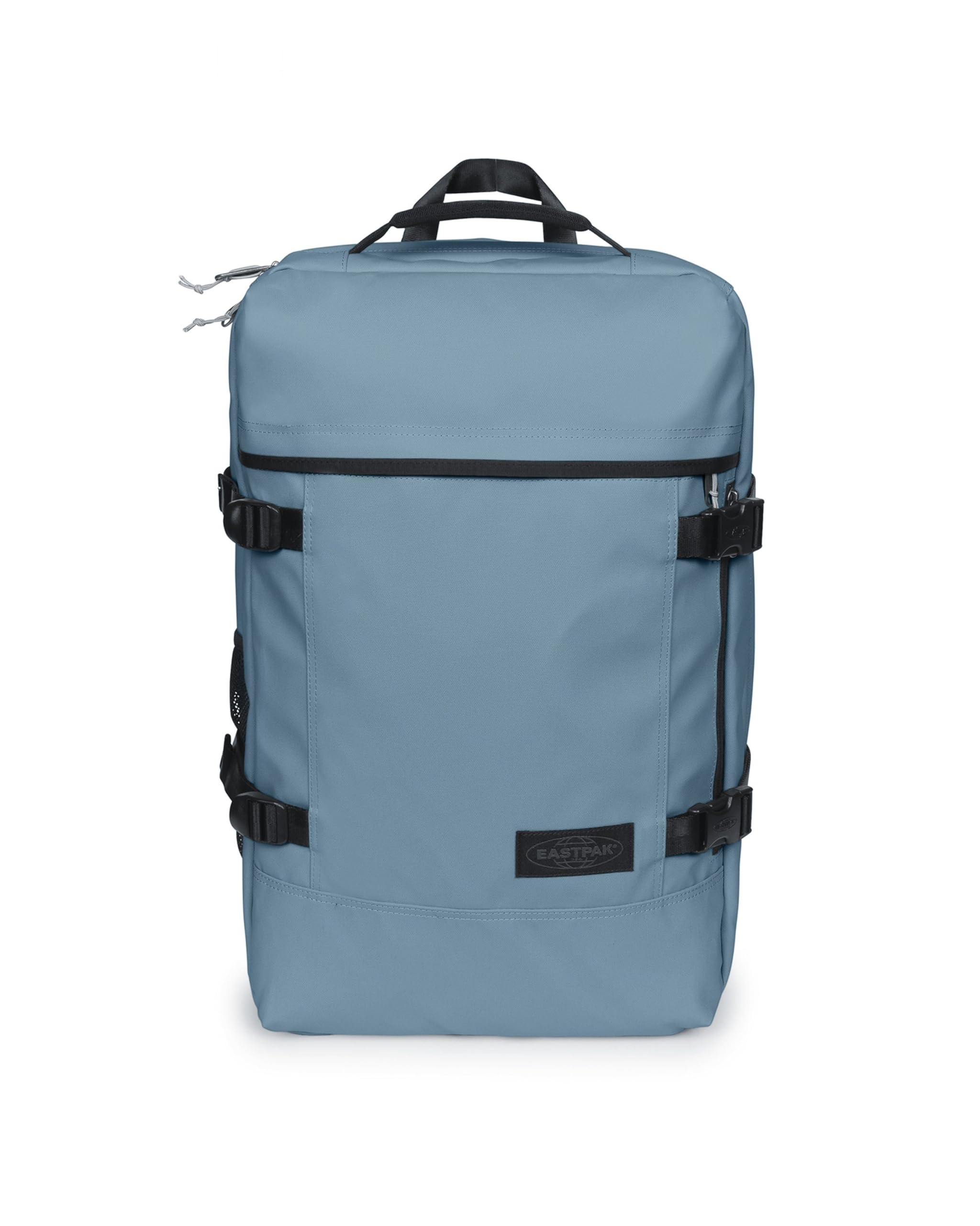 EASTPAK Travelpack – 42L Cabin-Size Duffel Backpack with Dual Compartments, 17" Laptop Sleeve, Vegan Design &amp; Adjustable Straps, Tarp Dust Blue