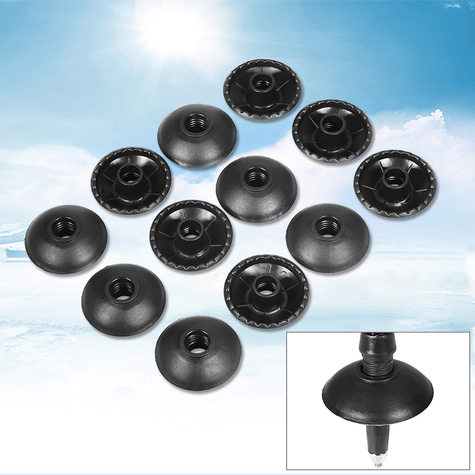 WGFOIP Trekking Pole Snow Basket, Hiking Pole Mud Baskets Replacement Pole Tips Protectors for Walking Sticks