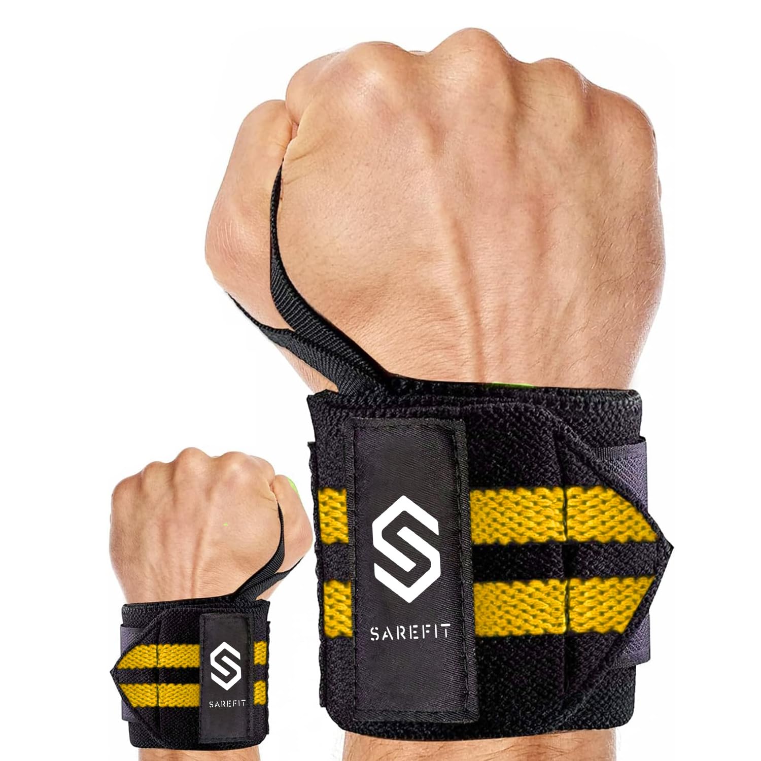 SAREFIT Wrist Supporter for Gym, Wrist Support For Men & Women With Reinforced Finger Loop,Hand Grip & Wrist Support Sports Straps for Weightlifting (Black, Free Size) (B0DGMS3VXW) Amazon Price History, Amazon Price Tracker