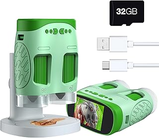 Sponsored You’re seeing this ad based on the product’s relevance to your search query.Learn more about this advertisement ydi Electronic Microscope for Children, 3-in-1 2 Inch Screen Handheld 800X Microscope Telescope with Video Digital Camera, USB Connection to PC, Includes 32GB Card