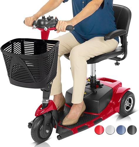 Vive Scooter de movilidad de 3 ruedas dispositivo móvil eléctrico para silla de ruedas para adultos plegable plegable y compacto para viajes batería