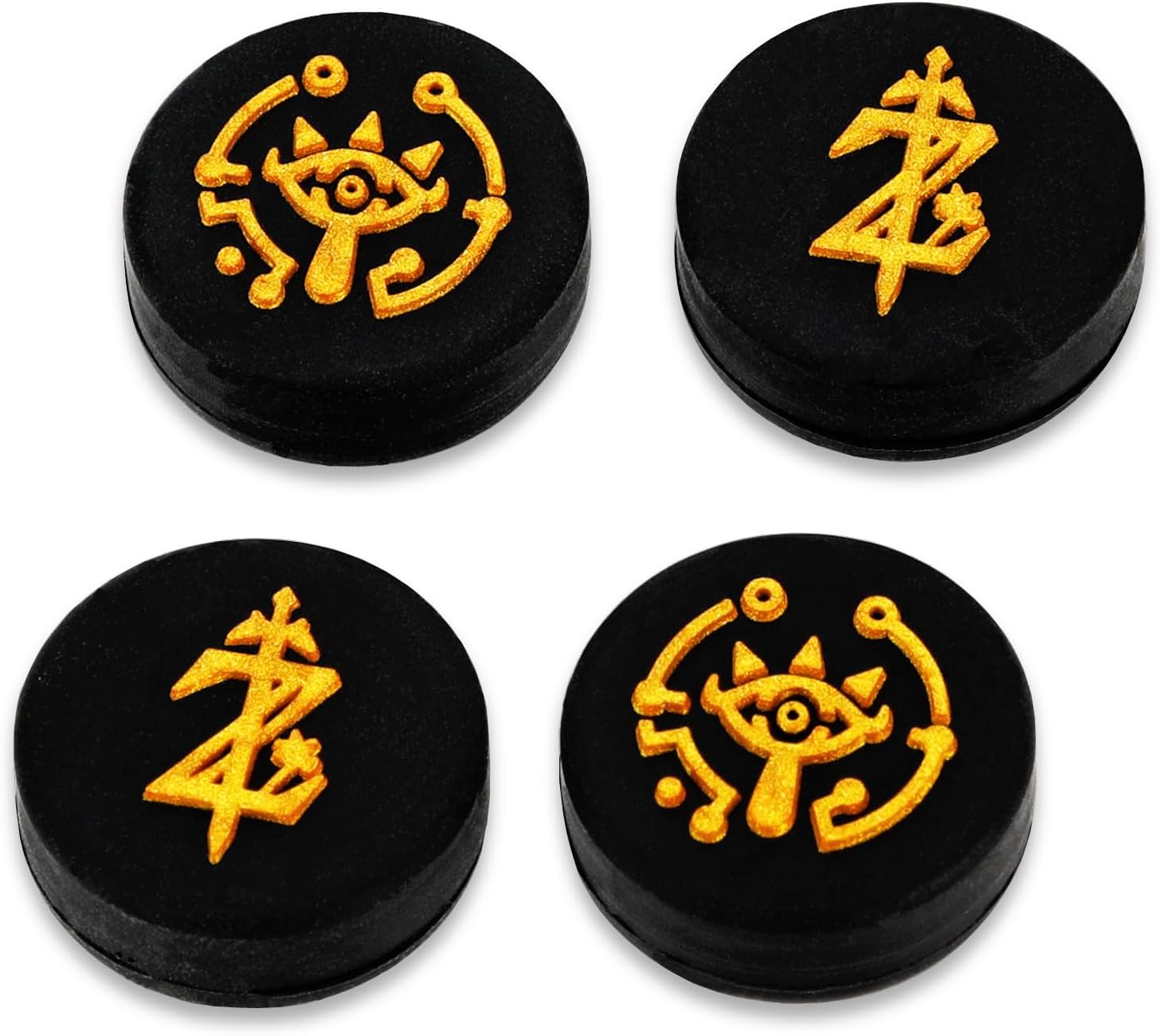 Cute Thumb Grip Caps for Nintendo Switch/Lite/OLED, Silicone Analog Joystick Button Cover Thumbstick 3D Analog Ergonomic Cap for NS Controller Joy-Cons(Black)