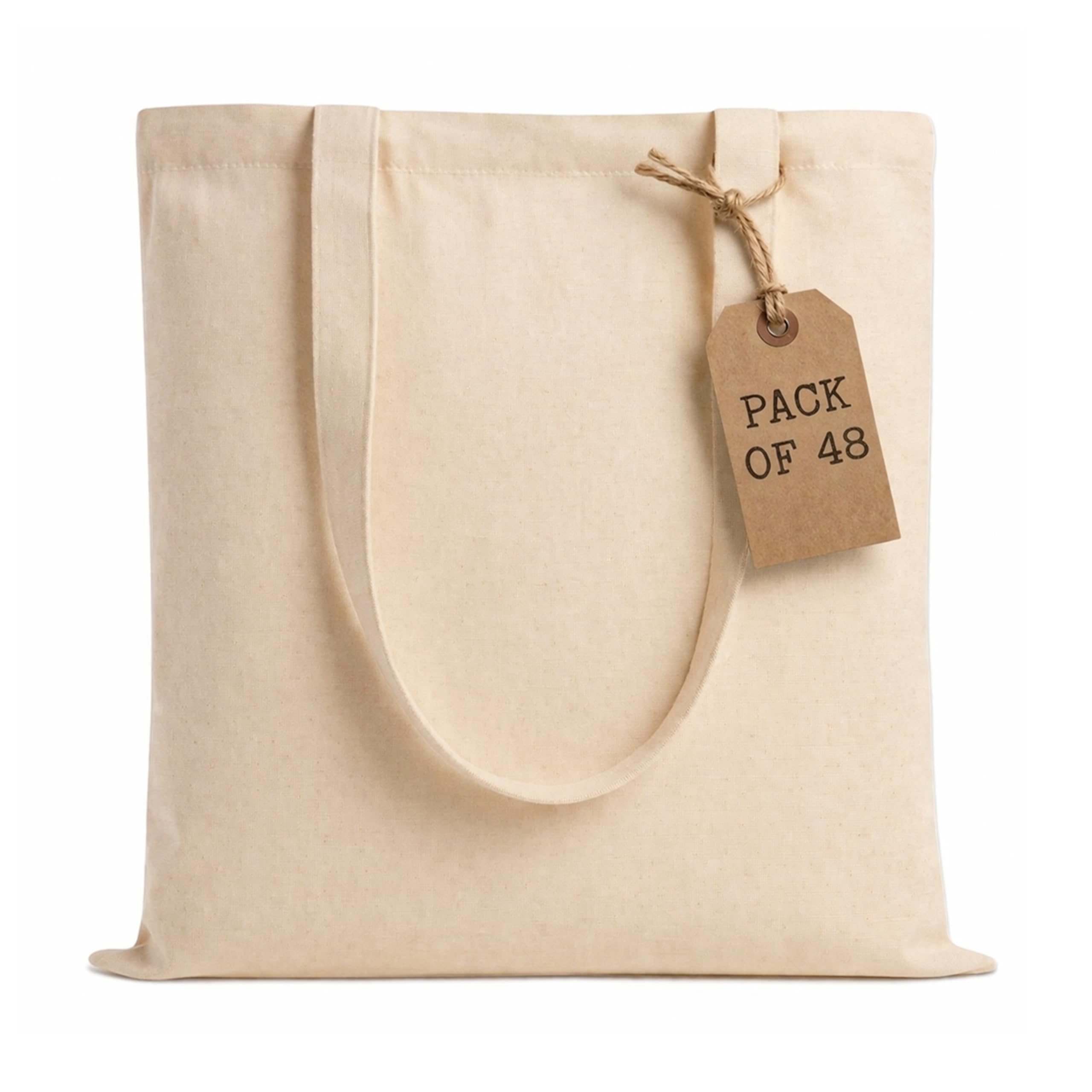 Salt Earth Pack of 5 | 6 | 12 | 24 | 48 – 100% Cotton Reusable Tote Bags – Bulk Grocery, Shopping, DIY, Beach & Gift Use