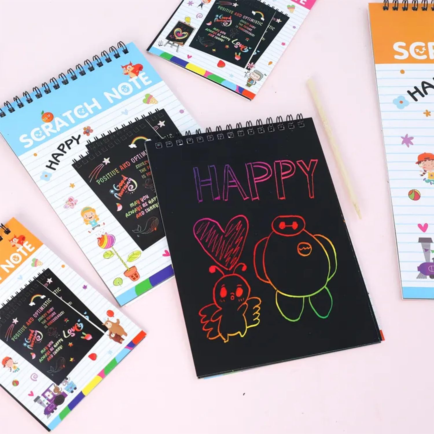 Party Propz Scratch Books for Kids - 4 Pcs, Magic Scratch Book | Return Gift for Kids Age 6-10 | Scratch Books for Kids | Return Gifts for Birthday | Scratch Book for Kids 6-12 - Image 4 thumbnail